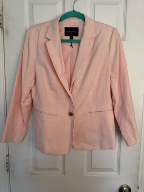 Banana Republic Women's Pink Linen Blazer (10)